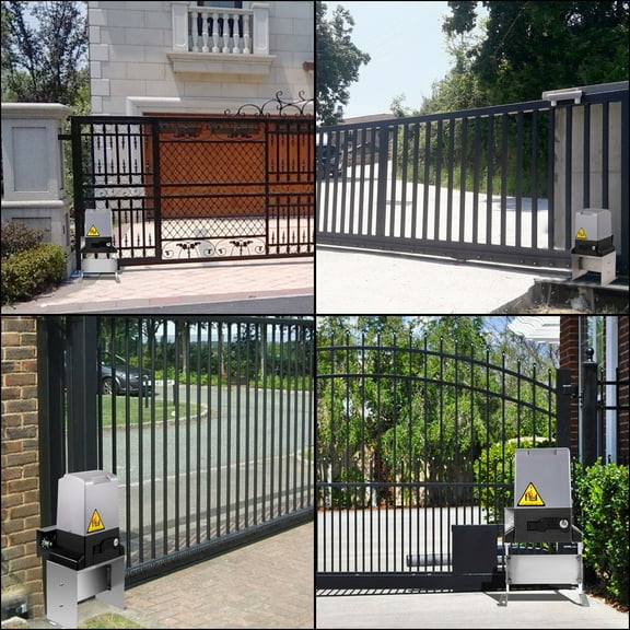 3300 LBS Sliding Gate Opener with 6 Remotes - 230ft Range, Automatic Driveway Gate Motor for Rolling/Sliding Gates (Heavy Duty, Easy Install)