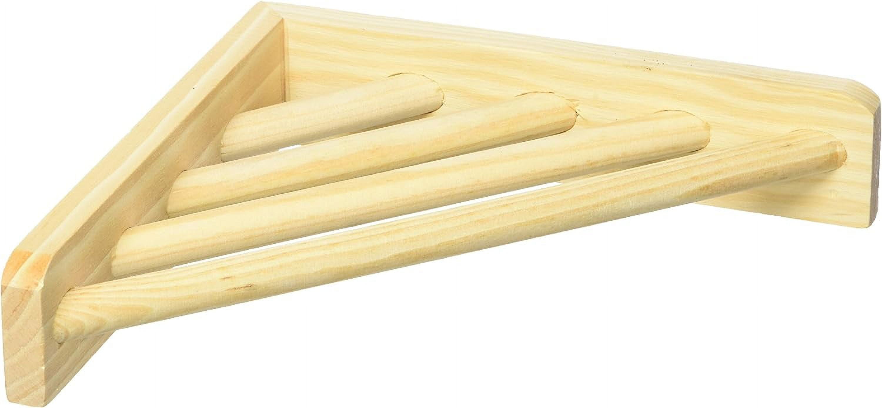 3300 Wood Corner Shelf Laddered Platform For Cages, 7 By 7Inch