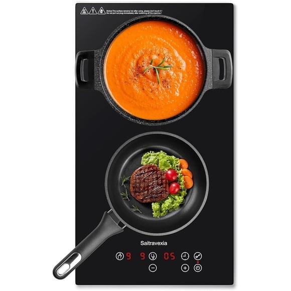 3300W Double Induction Cooktop Built-In 12" Dual Burner Touch Control
