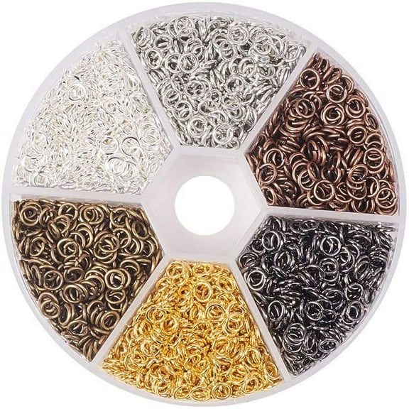 3300pcs 6 Colors 4mm Open Iron Jump Rings Connectors Metal Jump Ring for Choker Earring Necklace Bracelet Jewelry Making Repair