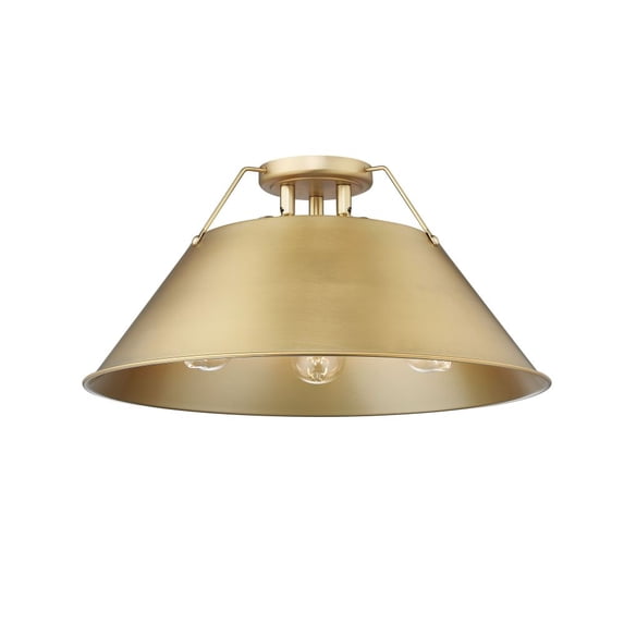 Golden Lighting - Orwell - 3 Light Flush Mount-9.25 Inches Tall and 18.75 Inches