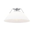 thumbnail image 1 of 3306-3FM CH-OP-Golden Lighting-Orwell - 3 Light Flush Mount-9.25 Inches Tall and 18.75 Inches Wide-Chrome Finish-Opal Shade Color, 1 of 3