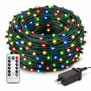 330FT 1000 LED Multicolor Christmas String Lights with Remote - Waterproof Outdoor Fairy Lights with 8 Modes, Timer, and Memory for Tree, Patio, Garden, and Parties