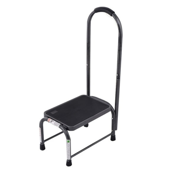330LBS Capacity Step Stool with Handle for Elderly Adults, Coated Iron Frame Non-Slip Platform, Step Ladder for Home Bathroom Kitchen