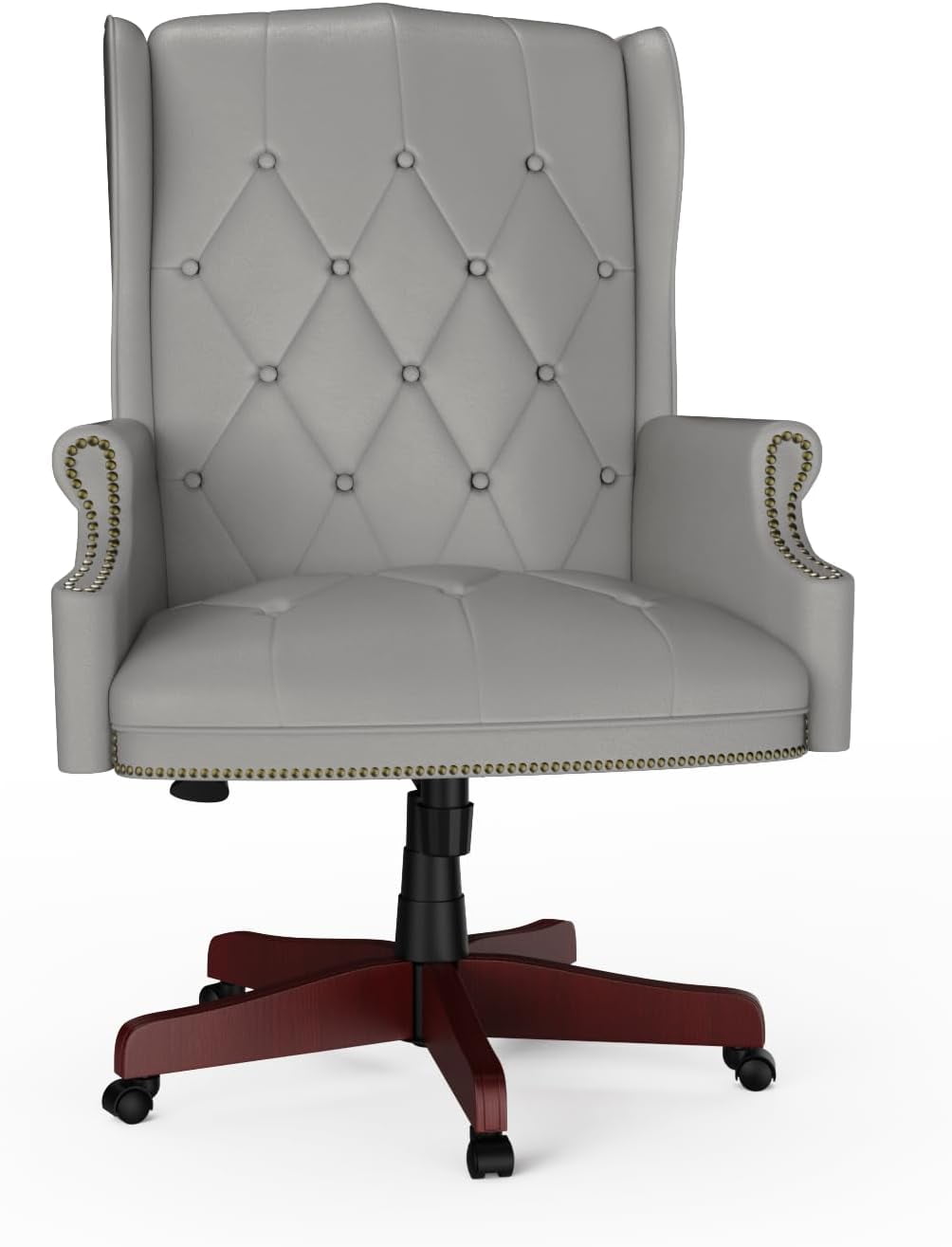 330LBS Executive Office Chair Gray Ergonomic Design High Back Reclining