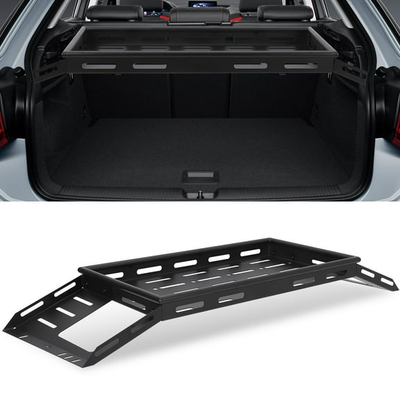 330LBS Rear Trunk Cargo Rack Basket Compatible for 2007-2024 Jeep Wrangler JK JKU & JL JLU Unlimited 4 Door Hardtops, Interior Storage Luggage Carrier Rack Shelf