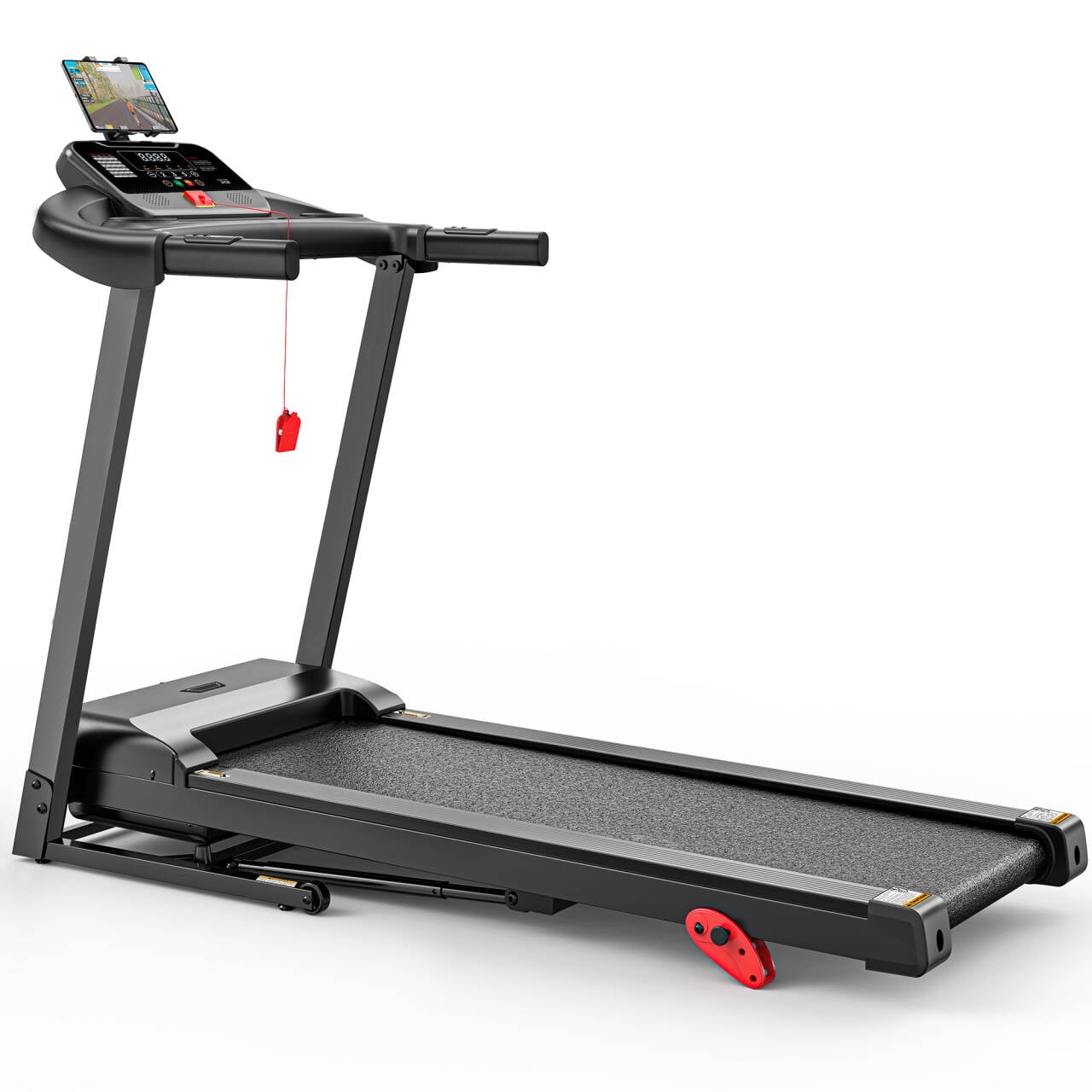 330LBS Treadmills for Home 3.75HP Quiet Foldable Treadmill with Incline, Portable Walking Running Treadmill with Tablet Holder, Electric Treadmill with Bluetooth Speaker & APP Control, Cushioned Belt