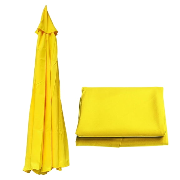 330cm Waterproof Patio Umbrella Replacement Canopy High Density,Sun Protection Market Table Umbrella Top,Yellow