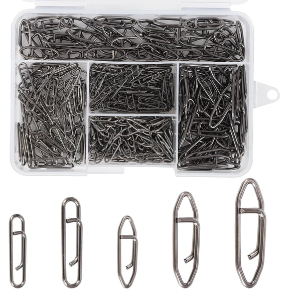 330pcs Speed Clips for Fishing Lures, Fishing Clips Quick Change Speed Clips for Freshwater Saltwater Crankbait Popper Lures Fast Link Snap Connector