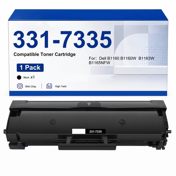331-7335 Toner Cartridge Compatible For Dell B1160 B1160W B1163W B1165NFW Printer(1 Pack)