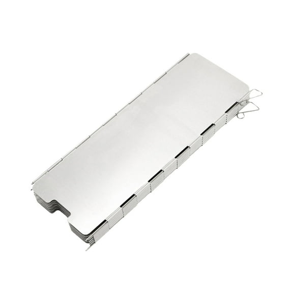 331 Inch Camping Stove Windscreen Shield Lightweight Folding Design For Backpacking And Outdoor Cooking With Carry Bag