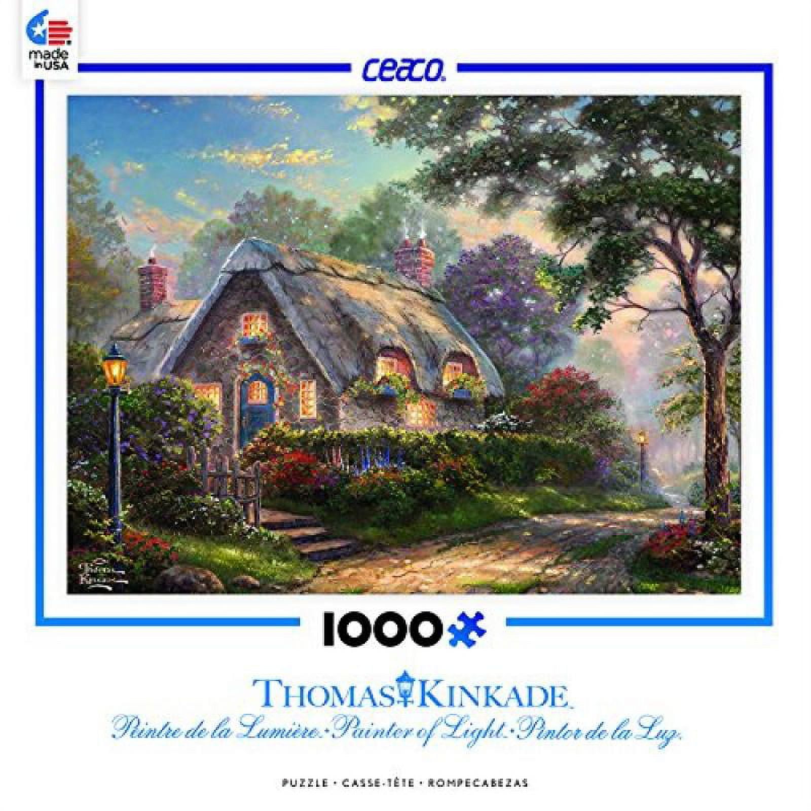 Ceaco Thomas Kinkade Lovelight Cottage 1000 Piece Jigsaw Puzzle 27 x 20 ...