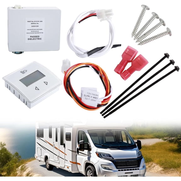 3316230.000 RV Wall Thermostat Relay Box Kit with Control Panel Compatible with Dometic Coleman White Wall Thermostat Replace 3316230.700,3316230.714