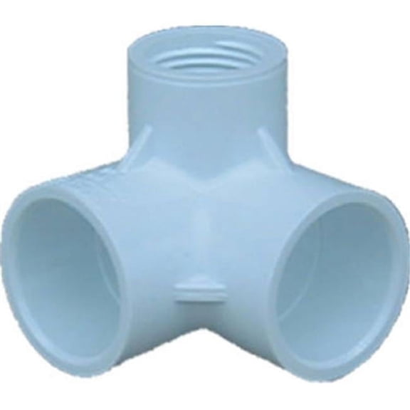 33175 0.75 x 0.75 x 0.5 in. Side Inlet Ell, White