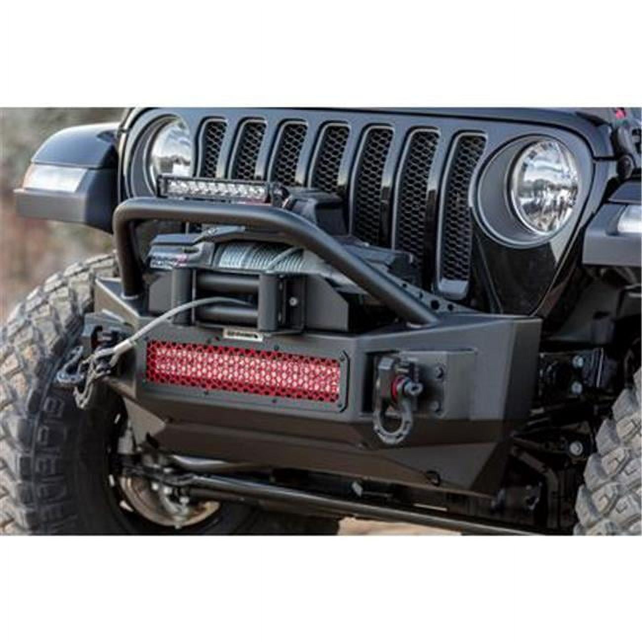 332000T Black Winch Fairlead Mount Plate for 2018 Jeep Wrangler JL