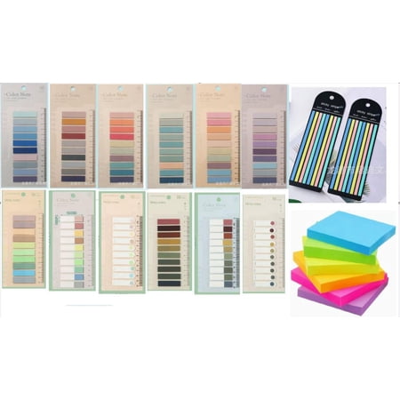 3320pcs Sticky-tabs START MAKERS Sticky-Note Tabs Writable and Repositionable Book Flags Strip Index Tabs Colorful Page Markers Annotation Tabs Post Tabs