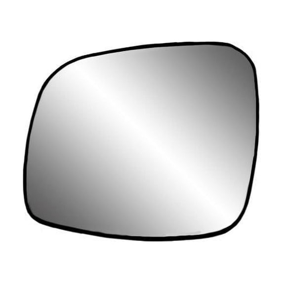 33241 - Fit System Driver Side Heated Mirror Glass w/ backing plate, Chrysler Town & Country 08-16, Grand Caravan 08-18, C/ V 12-15, 6 1/ 16" x 6 3/ 4" x 8" (w/ o Blind Spot)
