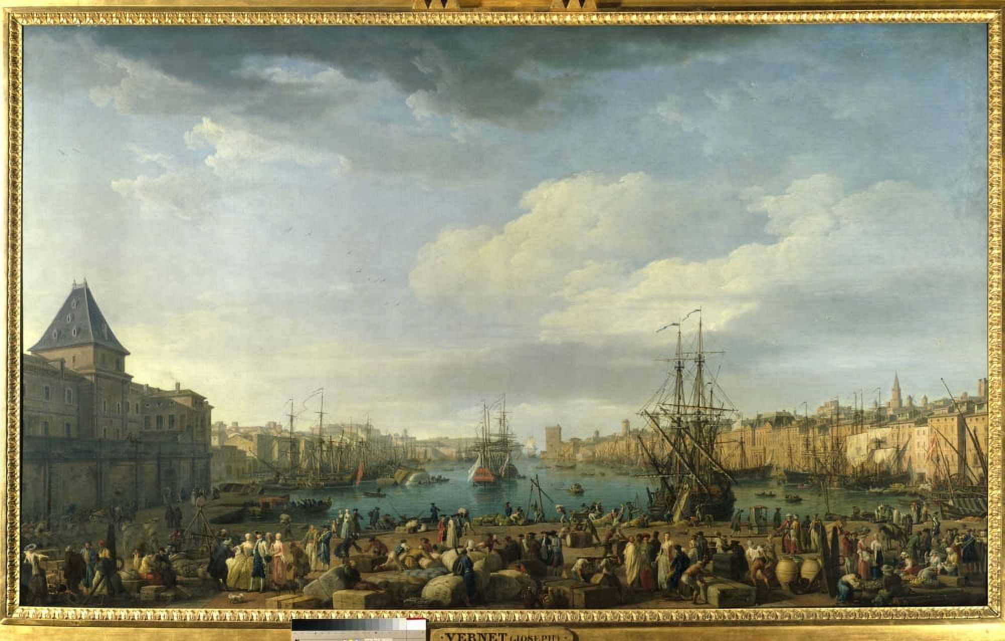 3327 Joseph Vernet (1714-1789) French School The Harbour Of Marseilles In 18Th Century Canvas Art -  (36 x 24)
