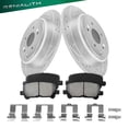 thumbnail image 1 of Genialith Rear Brake Kit, Brake Rotor Ceramic Pad Kit for Honda Pilot 2009-2015 Odyssey 2011-2017 Acura ZDX 2010-2013 Acura MDX, 333.8mm (13.1in), 1 of 11