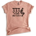 thumbnail image 1 of 333 I'm Only Half Evil Shirt, Unisex Women's Shirt, Funny Horror T-shirt, Edgy Devil Graphic Tee, Heather Sunset, Small, 1 of 6