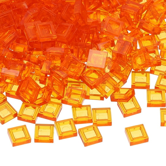 333 Pcs Flat Blocks Bulk, 1x1 Square Bright Orange Classic Tiles Smooth Surface Mini Building Blocks Accessories Compatible Bricks Kits for Building Floor Walls Mosaic Pixel Arts