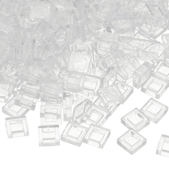333 Pcs Flat Blocks Bulk, 1x1 Square Transparent Classic Tiles Smooth Surface Mini Building Blocks Accessories Compatible Bricks Kits for Building Floor Walls Mosaic Pixel Arts