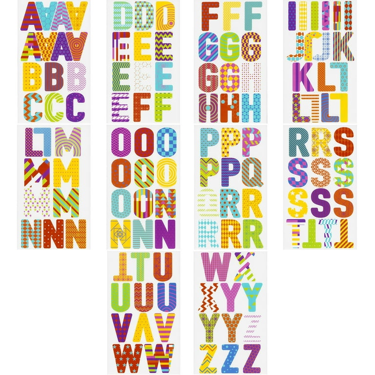 333 Pieces Uppercase Alphabet Stickers for Crafts, Peel and Stick A-Z Letters for Scrapbooking (2.5 Inches)