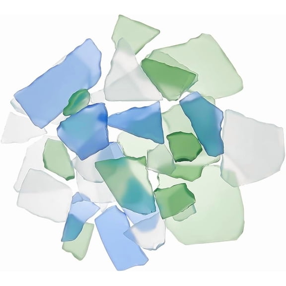 333G Sea Glass for Crafts Polygon Frosted Sea Glass Vase fillers Crushed for Art Beach Weddings Home Decor Mixed Color