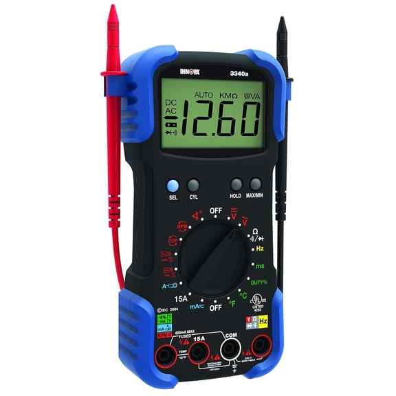 3340 Professional Automotive Digital Multimeter, Black