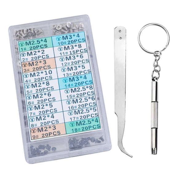 335pcs Assorted Laptop Screws Multiple Size Laptop Screws Easy to Use for Computer Repair Suitable for Hard Drives