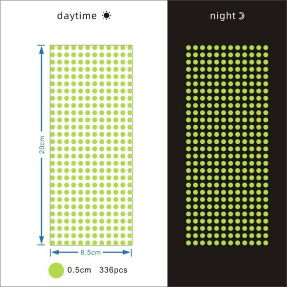 336 Pcs Glow in The Dark Wall Stickers Glowing Stickers for Ceiling and Wall Decals 3D Glowing Stickers Perfect for Kids Bedding Room or Party Birthday Gift