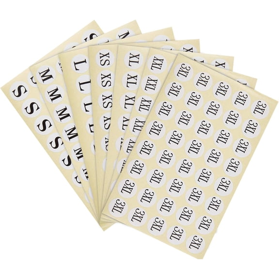 3360 Pcs Sheets Size Label Stickers Clothing Size Sticker Clothing Size Adhesive Labels DIY
