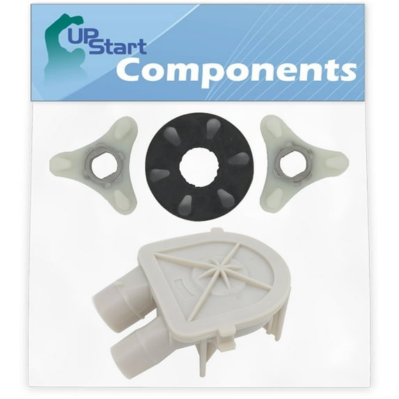 3363394 Washing Machine Pump & 285753A Washer Motor Coupler Replacement for Whirlpool 8LSR5132BW0 Washer - Compatible with WP3363394 Water Pump Assembly & 285753A Motor Coupling Kit