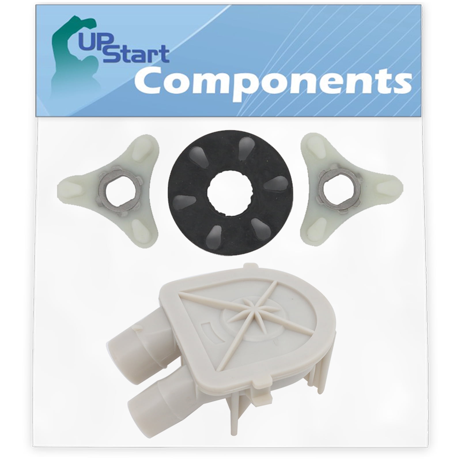 3363394 Washing Machine Pump & 285753A Washer Motor Coupler Replacement for Whirlpool LA5578XTF0 Washer - Compatible with WP3363394 Water Pump Assembly & 285753A Motor Coupling Kit