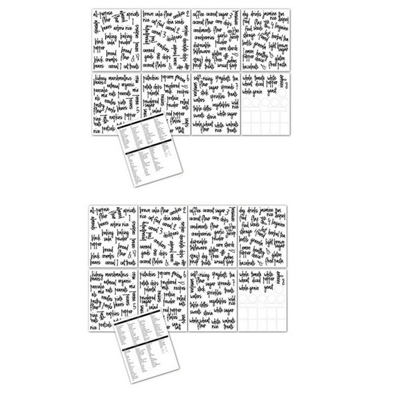 336PCS Pantry Label Printed Home Containers Jars Bottles Tags Waterproof Transparent Self-Adhesive Food Label Stickers
