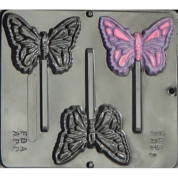 Candy Molds N More 3 Well Plastic Butterfly Chocolate Candy Mold