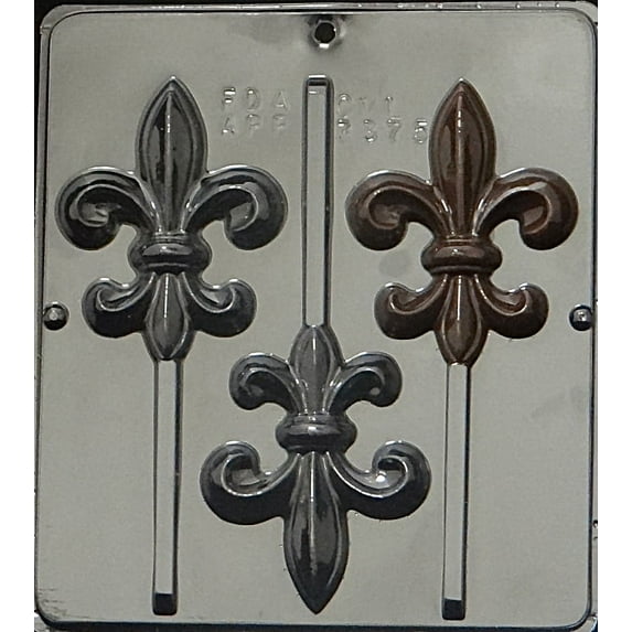 3375 Fleur de Lis Lollipop Chocolate Candy