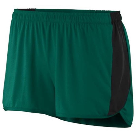 337A Ladies Sprint Short - Dark Green & Black, Extra Large