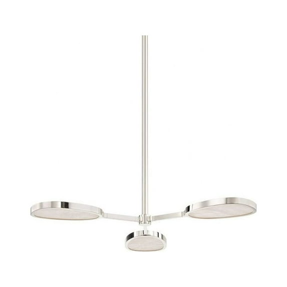338-03-BN-Corbett Lighting-Beirut - 50W 3 LED Semi-Flush Mount-5.75 Inches Tall and 38.75 Inches Wide-Burnished Nickel Finish