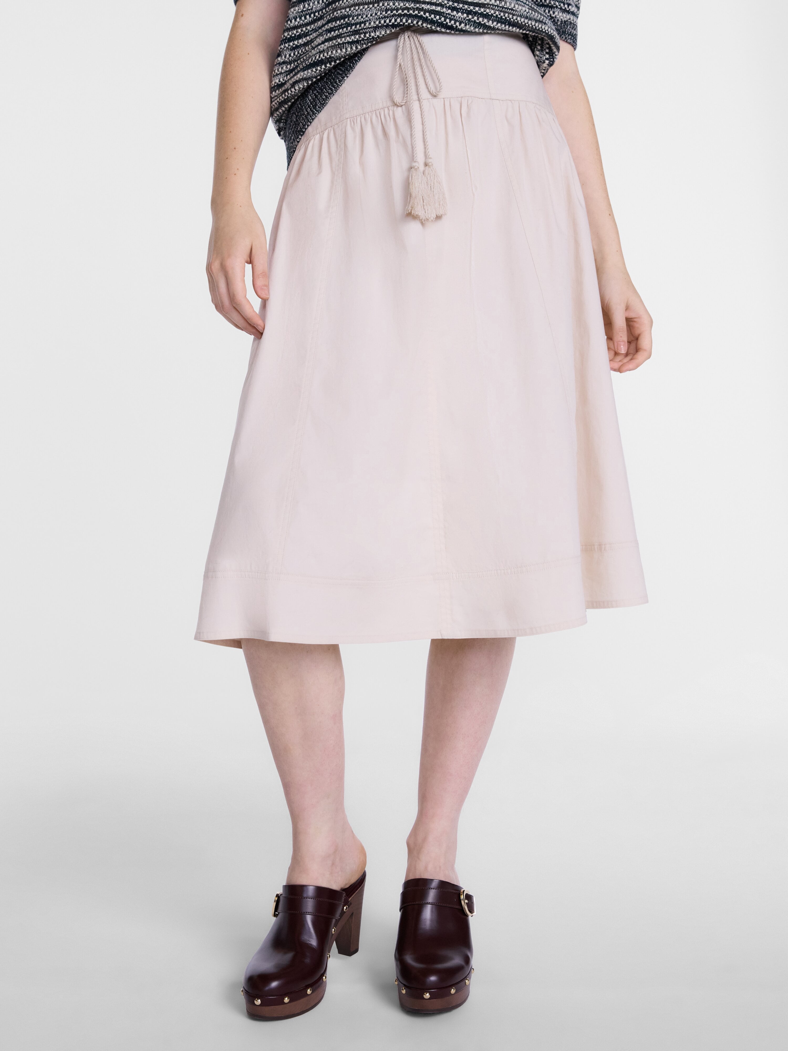 Scenario Women's and Women's Plus Tie Waist Midi Skirt, Sizes XS-4X