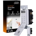 thumbnail image 1 of 33861 LE One in-Wall Digital Timer, Push Door Switch, Backlit LED Screen, 8 Custom On/Off Times, Countdown Mode, Daily/Weekly Set, Off & Countdown, 1 of 3