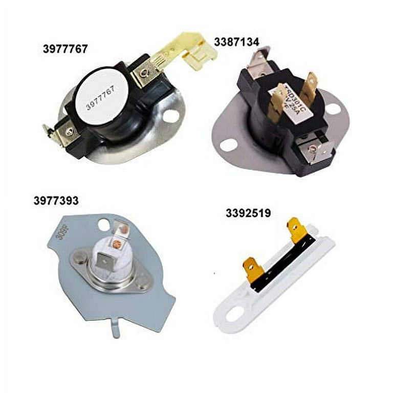 3387134 High-Limit Thermost 3977767 Dryer Thermostat 3977393 Thermal Fuse  3392519 Dryer Thermal Fuse for Whirlpool Kenmore Maytag KitchenAid Dryer 