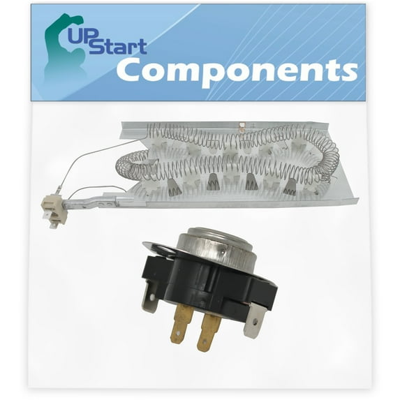 3387747 Dryer Heating Element & 3387134 Cycling Thermostat Replacement for Kenmore / Sears 11066962500 Dryer - Compatible with WP3387747 & WP3387134 Heater Element & Fixed Thermostat Kit