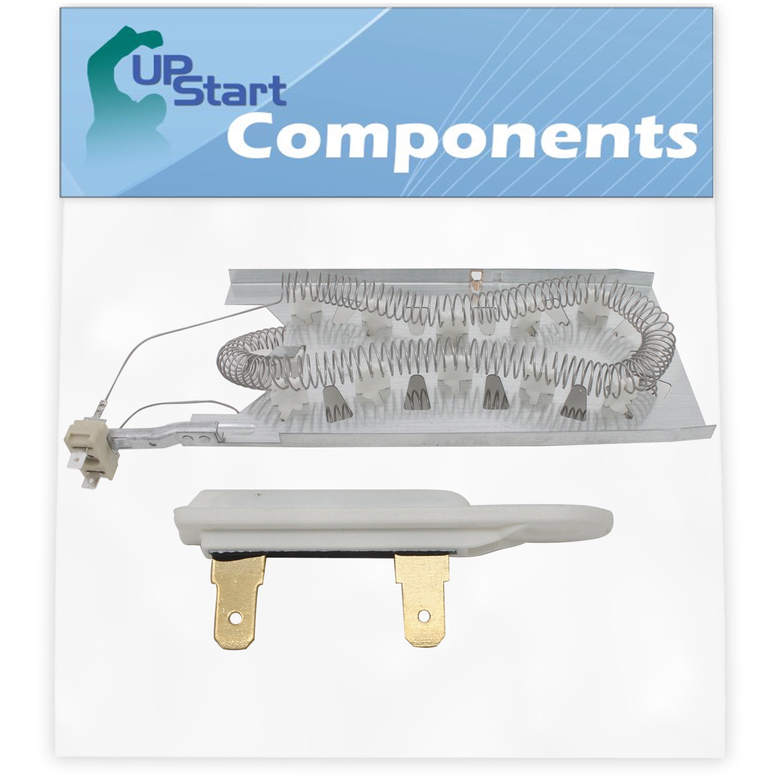 3387747 Dryer Heating Element & 3392519 Thermal Fuse Kit Replacement for Kenmore / Sears 110C85081400 Dryer - Compatible with WP3387747 & WP3392519 Heater Element & Thermal Fuse Kit