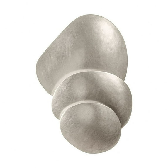 339-03-WSL-Corbett Lighting-Akemi - 3 Light Wall Sconce-22.25 Inches Tall and 16.25 Inches Wide-Warm Silver Leaf Finish