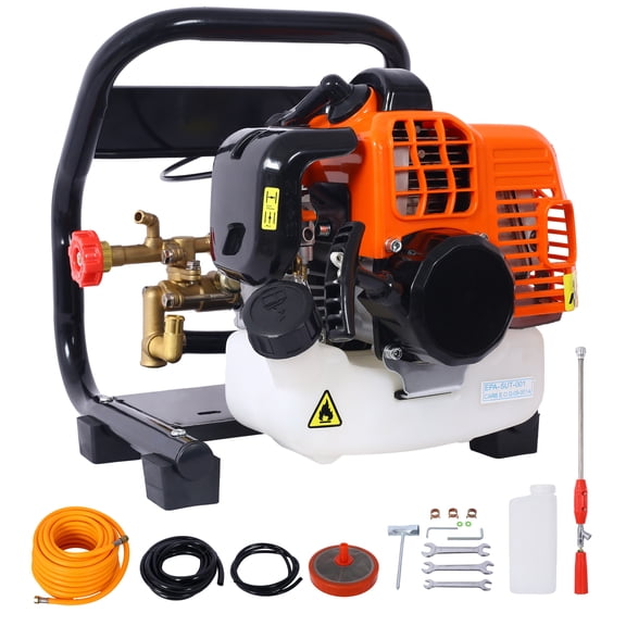 33CC Portable Garden Spraying Machine, 2-Stroke 1.5HP Gas Powered Agricultural Mist Duster Backpack Sprayer for Field Spraying and High Pressure Cleaning