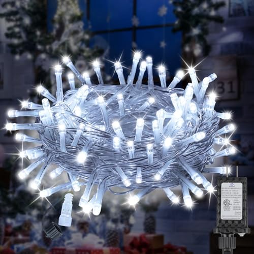 33FT 100LED Christmas Lights Plug in,Connectable Fairy Lights with Plug ...
