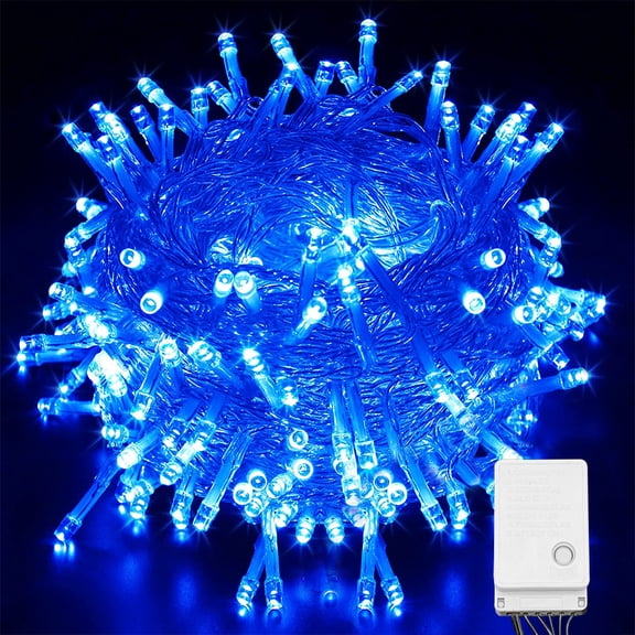 33FT 100LED Indoor Outdoor Fairy String Lights, Plug in String Light 8 Modes Waterproof for Christmas Wedding Party Home Bedroom Decorations,Blue