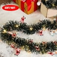 thumbnail image 1 of 33FT Christmas Garland with Lights,Prelit Christmas Tinsel Garland for Mantle,Christmas Garlands for Decoration,Christmas Decorative Light Up Arrangement Staircase Handrail Christmas Tree Decorations, 1 of 6