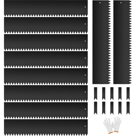 33FT Steel Landscape Edging 10 Pack, 40" x 6" Metal Edging for Landscaping with 10Pcs Stakes & Gloves, Metal Garden Border for Garden Design, Yard, Tree Rings, Pathway, Divider